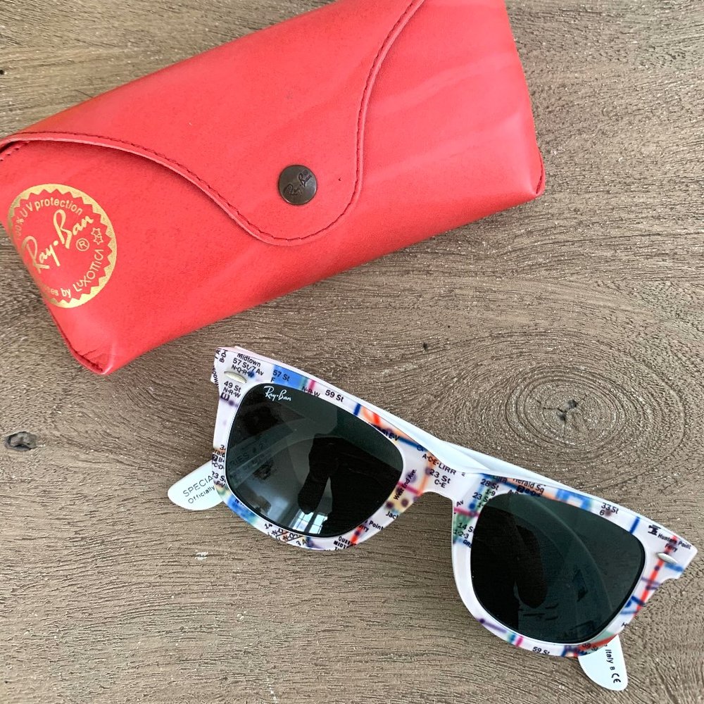 Ray Ban Map Wayfarer Sunglasses, Limited Edition